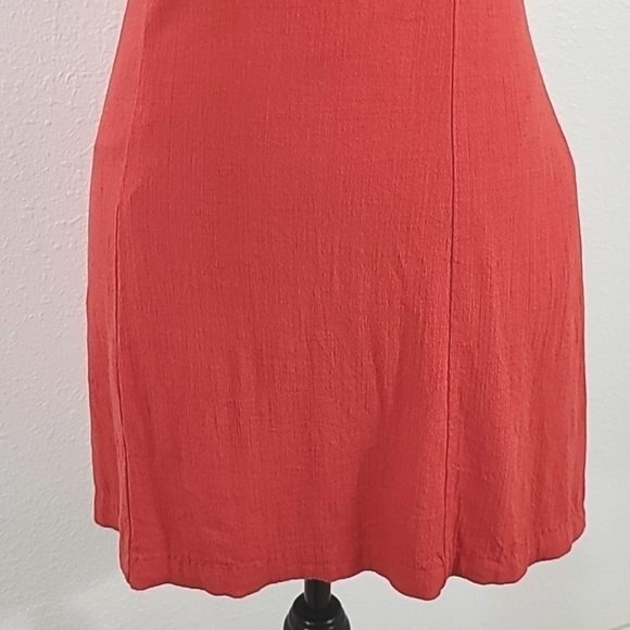 FREE PEOPLE Red-Orange Open Back Lined Dress, size Small - Picture 3 of 6